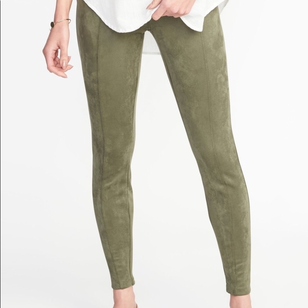 Faux Suede green Old Navy legging